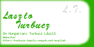 laszlo turbucz business card