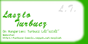 laszlo turbucz business card